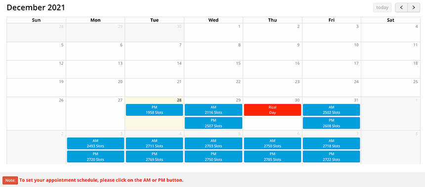 NBI Clearance Appointment Date and Time